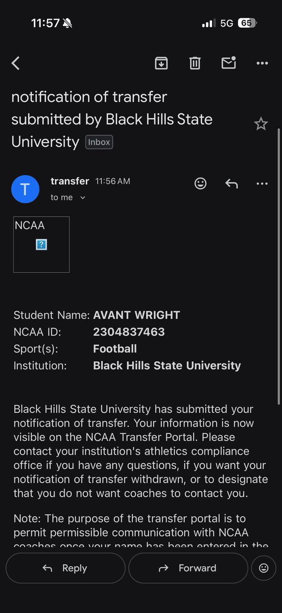 avant_wright7's tweet photo. After much thought and prayer, I have decided to enter the NCAA Transfer Portal with 3 years of eligibility remaining. I’m grateful for my time at Black Hills State, my coaches, teammates, and everyone who supported me. I’m excited for the next opportunity to be somewhere to contribute and develop . DM for film. #AGTG

6’2  DB| 185 lbs |0.98 flying 10
DB 3 years of eligibility 

Contact: avantwright34@gmail.com | DM are open