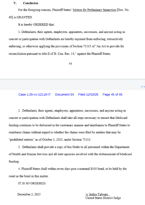 BREAKING: Another RADICAL ACTIVIST ruling just came down from Obama-appointed Judge Talwani. 

She is trying to FORCE the federal government into funding Planned Parenthood.

This will NOT stand. This is NOTHING but the Democratic Party coordinating law fare to hinder Trump.