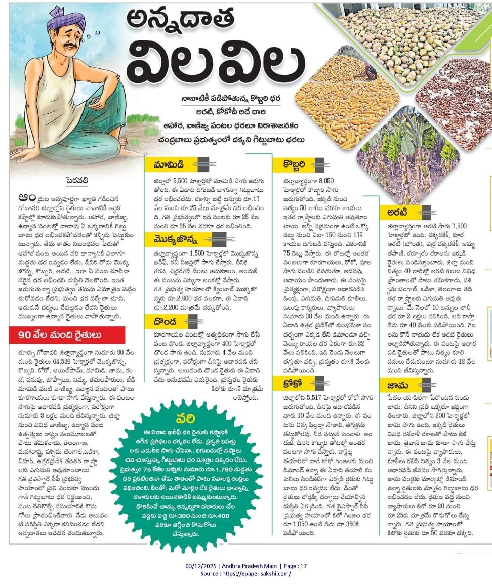 DrKSVarma's tweet image. వ్యయం తప్ప ఊరట ఇవ్యని వ్యవసాయ క్షేత్రాలు. పెట్టుబడి బారెడు రాబడి మూరెడు 
గా మారిన రైతు రాజ్యం.అప్పుల ఊబిలో అన్నదాతలు.చోద్యం చూస్తున్న ప్రభుత్వాలు.