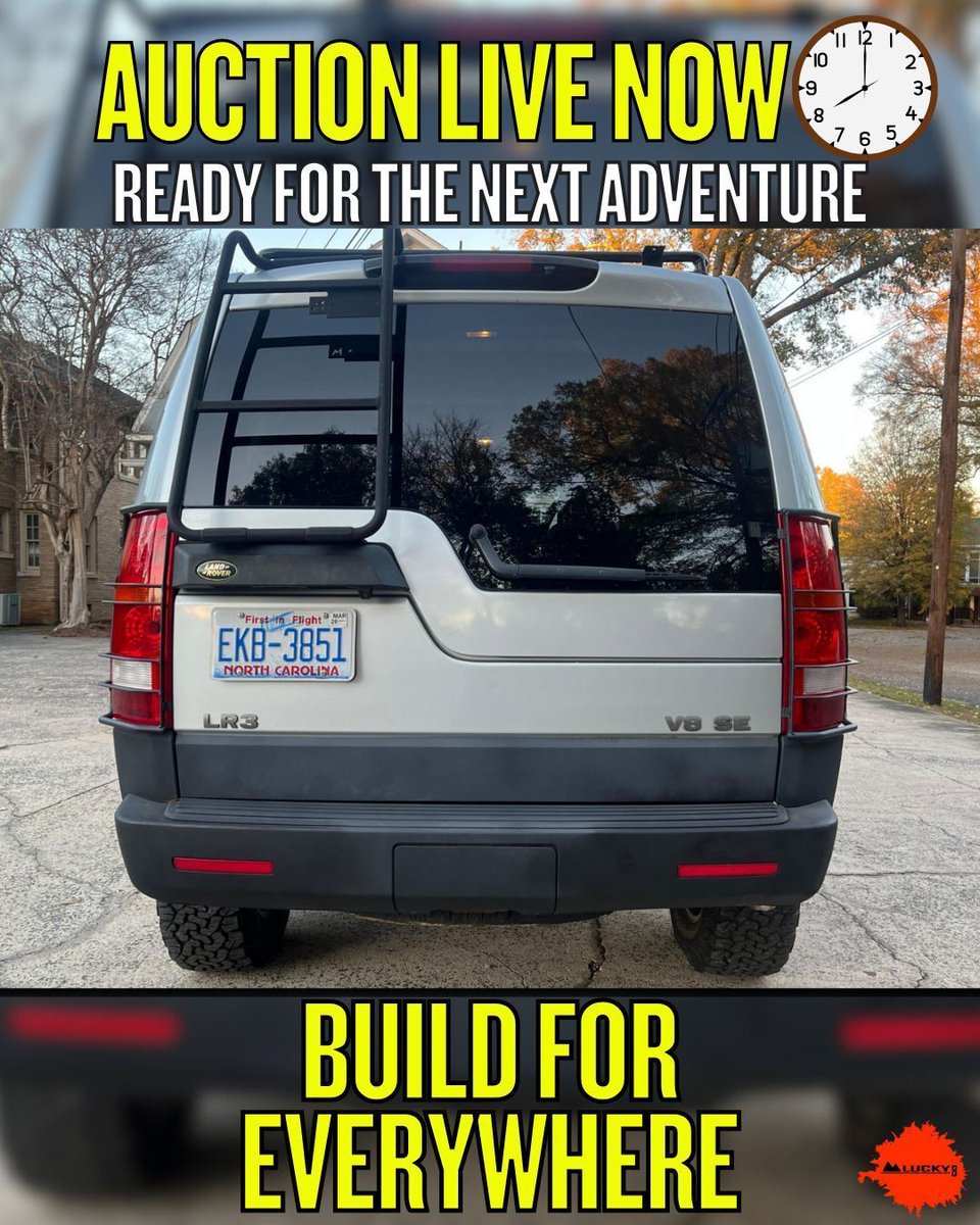 Lucky8OffRoad's tweet image. 🚨 Auction Find

2006 Land Rover LR3 SE — southern-owned V8 with 4WD + locking center diff. VIN: SALAE25476A390538

Excellent candidate for your next off-road or overland build.

#LandRover #LR3 #AuctionFind #OverlandBuild #Lucky8OffRoad