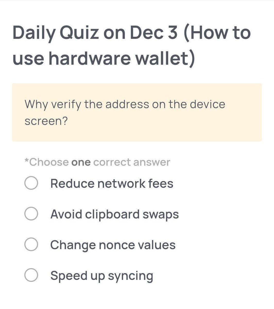 Xenea_io's tweet photo. 🔍 Need a Hint for Today’s Quiz?

It protects you from silent tampering when copying addresses. https://t.co/zzr9YEvodd