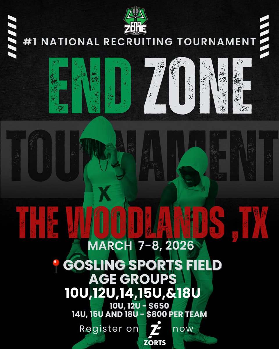 ClayMackSkills's tweet photo. ENDZONE 7on7 Tournament March 7-8, 2026
Houston, Texas 
🔥🔥🔥🔥🔥🔥🔥🔥🔥🔥🔥🔥 https://t.co/NZpR7uNkmR