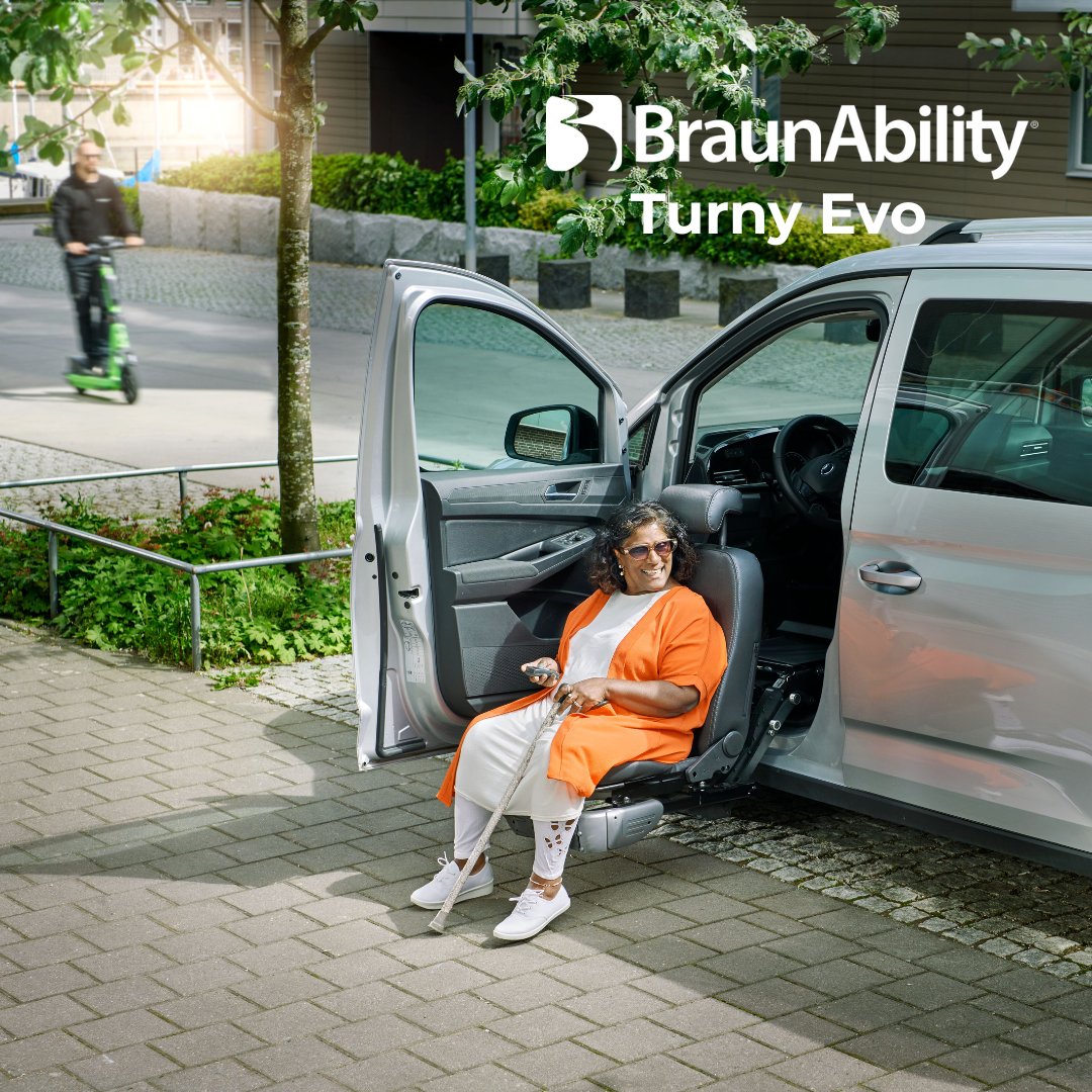 MobilityEng's tweet image. Accessibility meets innovation with the Turny Evo from BraunAbility.

This powered swivel seat makes getting in and out of your vehicle effortless - bringing independence, comfort, and confidence to everyday journeys.
