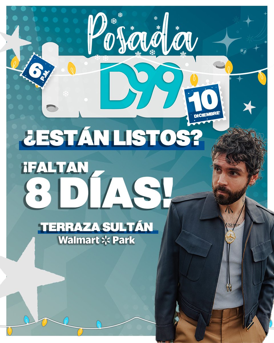 En 8 días vamos a estar disfrutando de la música de @reynomx en la POSADA D99 🎄💫

¡Aún estás a tiempo de asistir! Manda tus datos para obtener tus accesos📲 8123-190-989