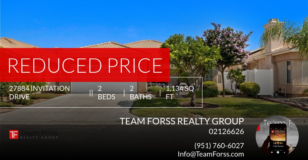 📍 Reduced Price 📍 This recently reduced home at 27884 Invitation Drive in Menifee won't last long, so, don't wait to set up a showing! Reach out here or at (951) 760-6027 for more information!

teamforss.com homeforsale.at/27884_INVITATI…