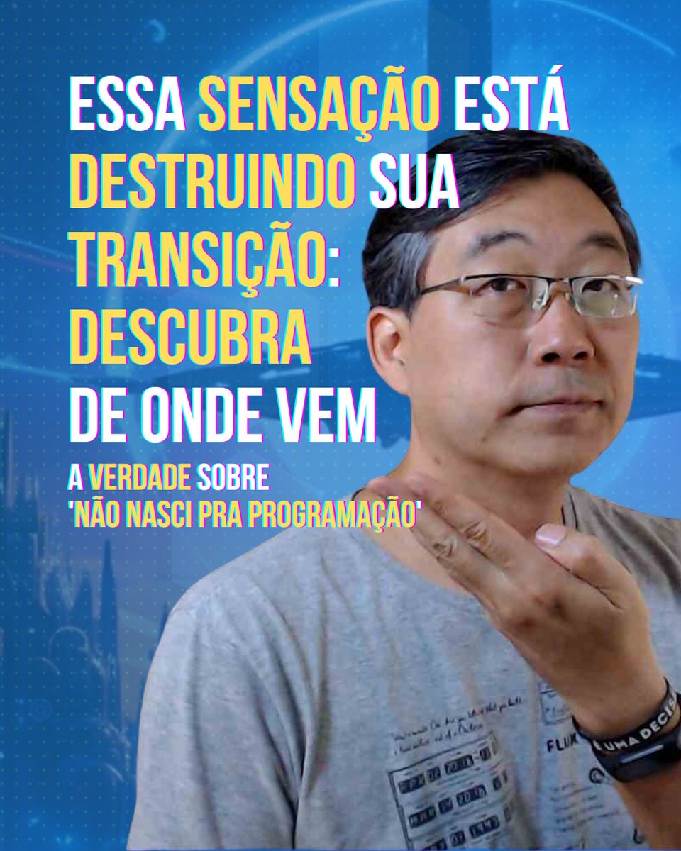 celsokitamura's tweet image. Você não nasceu pra programação? Essa é a mentira mais cara que você acredita.
Depois de 25 anos desenvolvendo software, vi centenas desistirem por essa crença falsa.
Vou desmontá-la aqui. 🧵