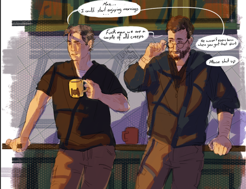 Made a whitaker drawing and decided it had to be hucklerobbot so i also made a sketchy drawing of robby and Abbot realizing they are old and creeps 

 Also the whitaker drawing is on my inprint
inprnt.com/gallery/lukasa…

#denniswhitaker #hucklerobbot #thepitt #thepittfanart