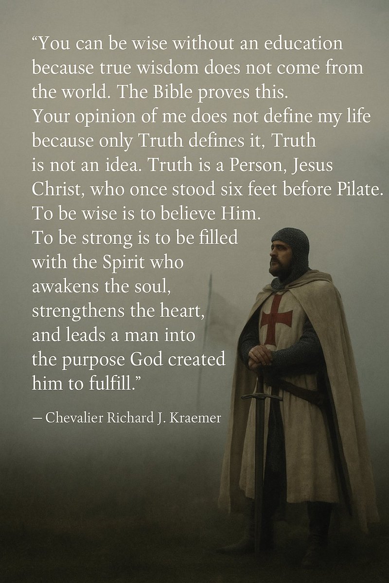In honor of Christ the King, may His truth strengthen your heart and His Spirit guard your soul.
Stand firm beneath His Cross and walk boldly in His purpose.
Amen. ✝️⚔️

#Catholic #Christian #JesusChrist #HolySpirit #SMOTJ #OSMTH #KnightsTemplar #Bible #Faith