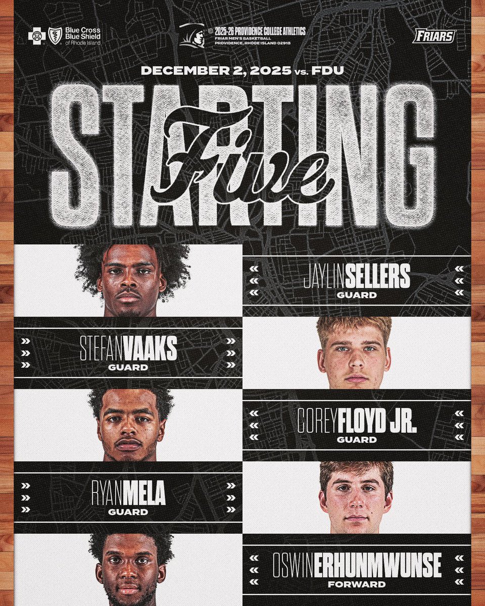 PCFriarsmbb's tweet image. Starting 5⃣