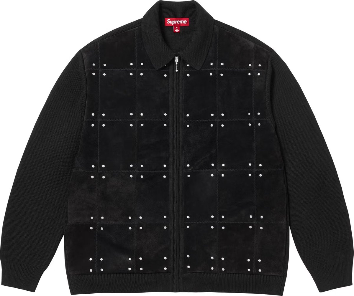 Supreme Studded Suede Zip Up Cardigan • $398 • December 4th