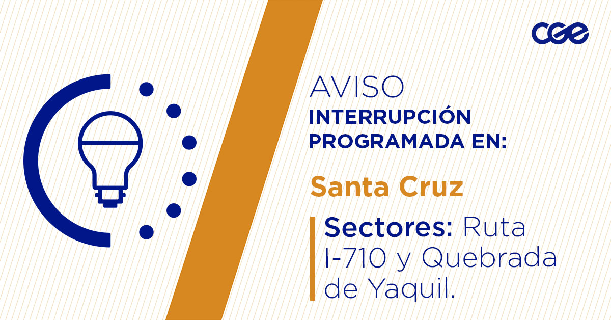 CGE_Clientes's tweet image. Para mejorar la calidad del suministro de nuestros clientes de #SantaCruz, este viernes, entre 14:00 y 17:00 horas, se realizará una #InterrupciónProgramada (sectores en la imagen 👇) debido a trabajos de mejoras.  Recuerda desconectar tus artefactos 🔌