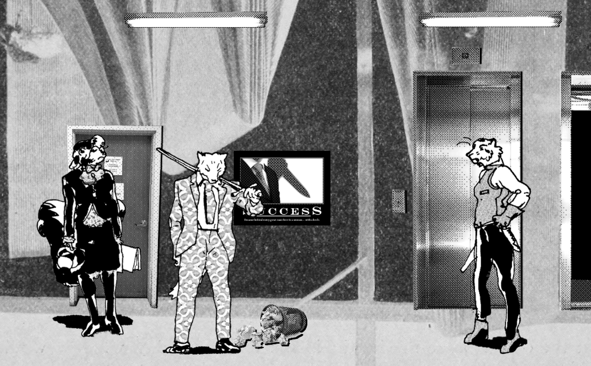 glavilio's tweet photo. Millennium Bisclavret: A side-scrolling corporate, chivalrous romance RPG. Coming soon. https://t.co/0S6sDN342O