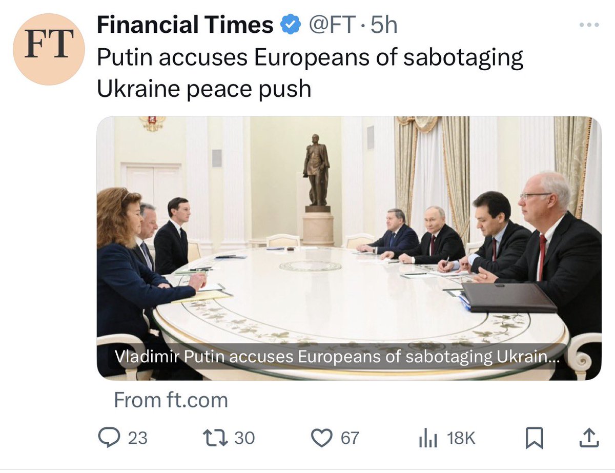 ltshijie's tweet image. 普京的助手烏沙科夫通報今天維特科夫和庫什納的會面結果表示：領土問題對我們和美國都至關重要。目前尚未找到妥協方案，但美國的一些進展看起來基本上可以接受。不過，這些進展仍需討論。美方提出的一些措詞我們無法接受。