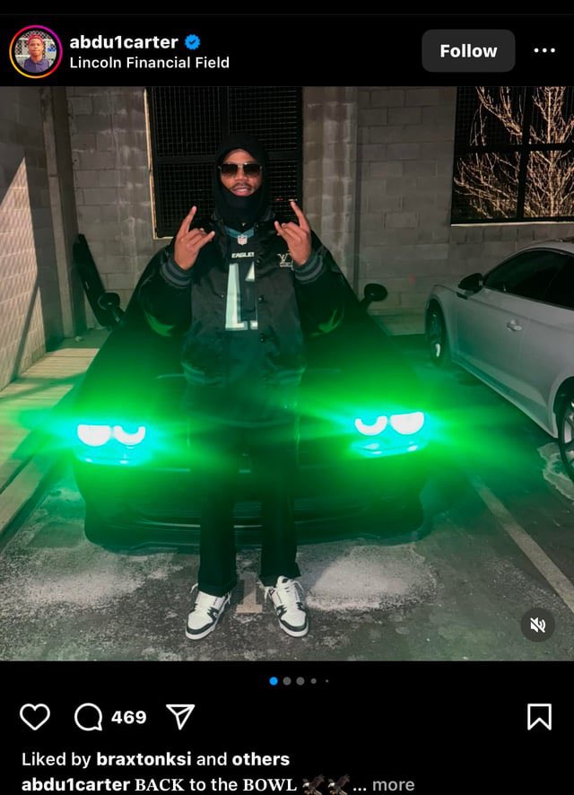 Abdul Carter probably just wants to be an Eagle 😅