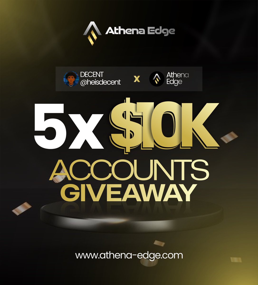 🚨  $50,000 FUNDING GIVEAWAY 🚨

🔹Follow <a href="/athenaedgeuk/">athenaedgeuk</a> <a href="/heisdecent/">DECENT</a> 

🔹Like &amp; Repost

🔹Like &amp; Repost Quoted Post

🔹Tag 2 Traders

🔹Join Discord discord.gg/YNnErnYumv

50% OFF ALL ACCOUNTS USE CODE BLACK50🔥