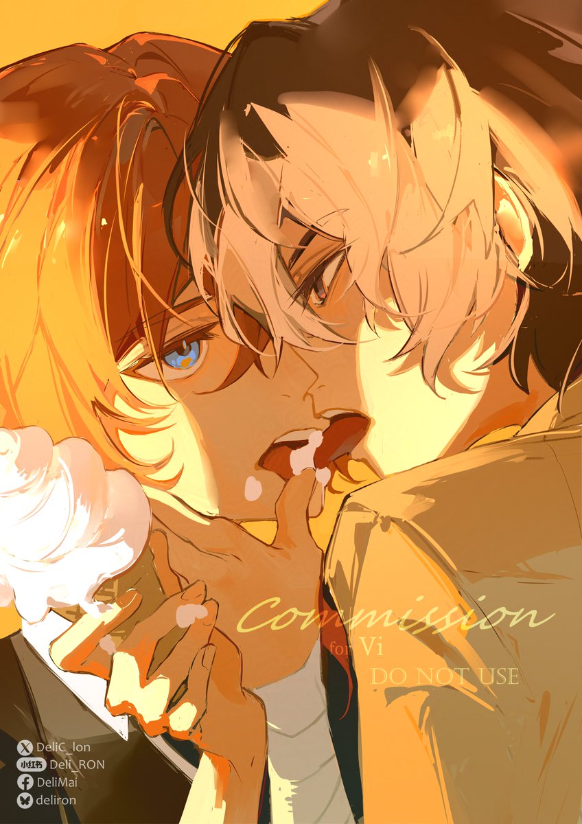 "Let me taste you instead"

Commission for <a href="/vismoked/">Vi ✨🍷</a> , my first client on X hehe
#dachuu #skk #soukoku #太中 #Commission #illustration