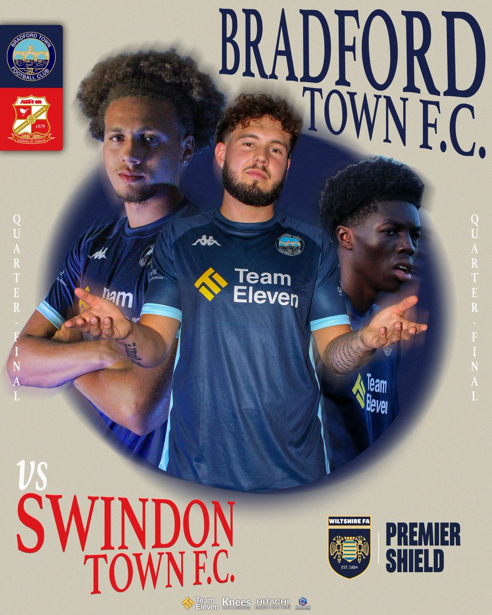 BradfordTownFC's tweet image. Time to make history. 🛡️

🆚 @Official_STFC
🏆 The @WiltsCountyFA Premier Shield, Quarter-Final
📍 The Knees Trowbridge Road Ground, BA15 1EX
⏰ 7:30pm Kick-Off
🎟️ £8 Adults | £4 Concessions | £2 U16s

#BTNSWI | #BTFC