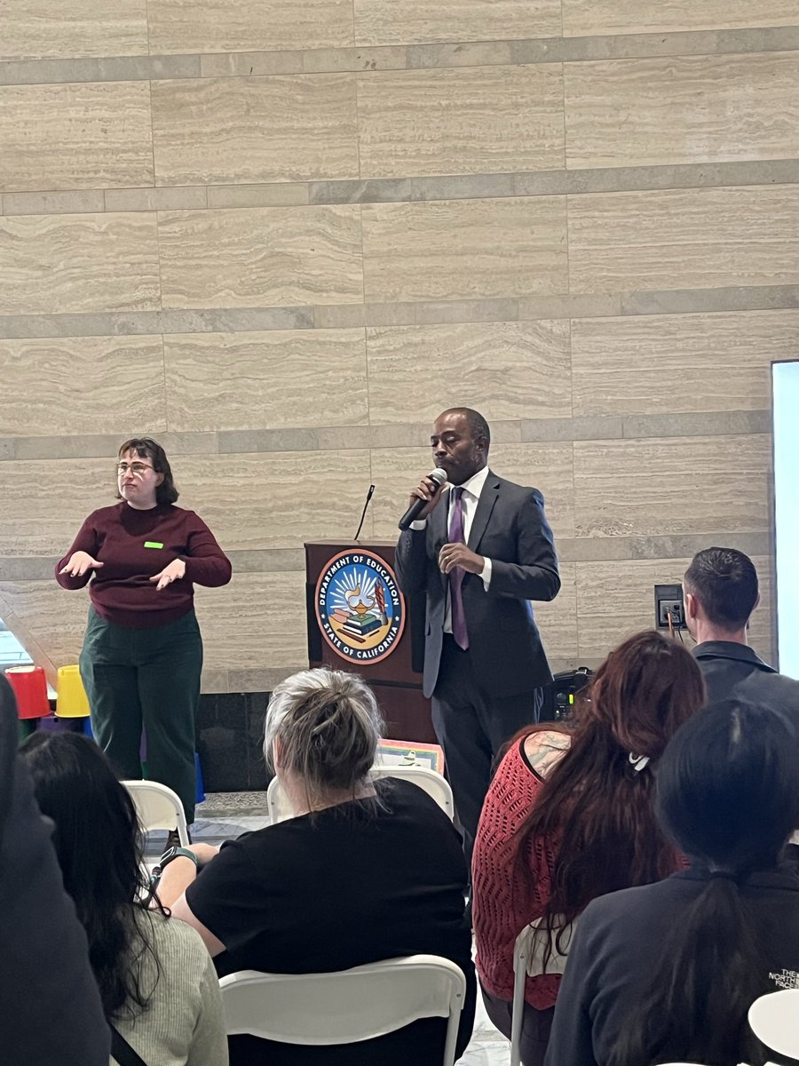 MrFoldvary's tweet photo. The @CADeptEd sure knows how to [holiday] party! ❄️ It may only be December 2nd, but that didn’t stop @CA_Supt Tony Thurmond from helping to judge an ugly sweater contest, and it didn’t stop the talented musicians from @CSBFremont from making the State Board room their stage! 🎵 https://t.co/46Itwfh3Vi