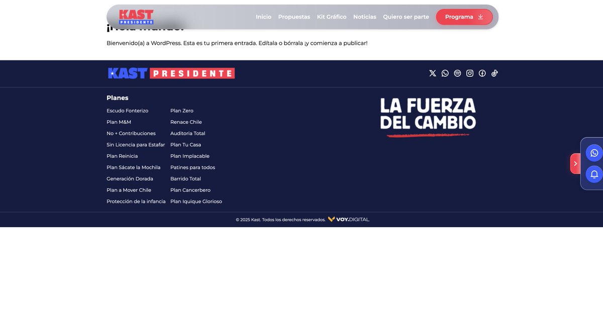 🛑URGENTE

El equipo de Kast acaba de borrar de su pagina web la propuesta donde  proponían un nuevo modelo de indemnización laboral a todo evento descontando plata de uno mismo, no del empleador.

Si lo borraron de la web, es porque es verdad.

Increíble como juegan con la