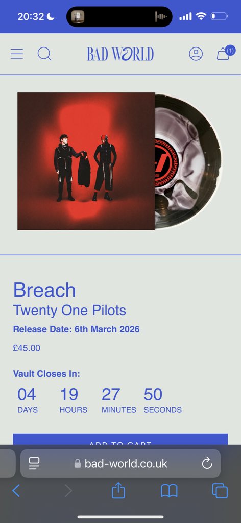 crazy that blurryface put his own cum inside a vinyl for this