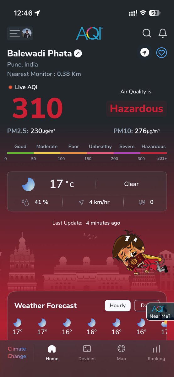 ketsindian's tweet photo. Pune’s air quality is now in the ‘hazardous’ range with AQI touching 300+ in some areas making it among the most polluted globally, and citizens are breathing toxic air every day.  Requesting urgent, concrete action from the authorities. @PMCPune @pcmcindiagovin @BalwadkarAmol https://t.co/2HEeZv7sgM