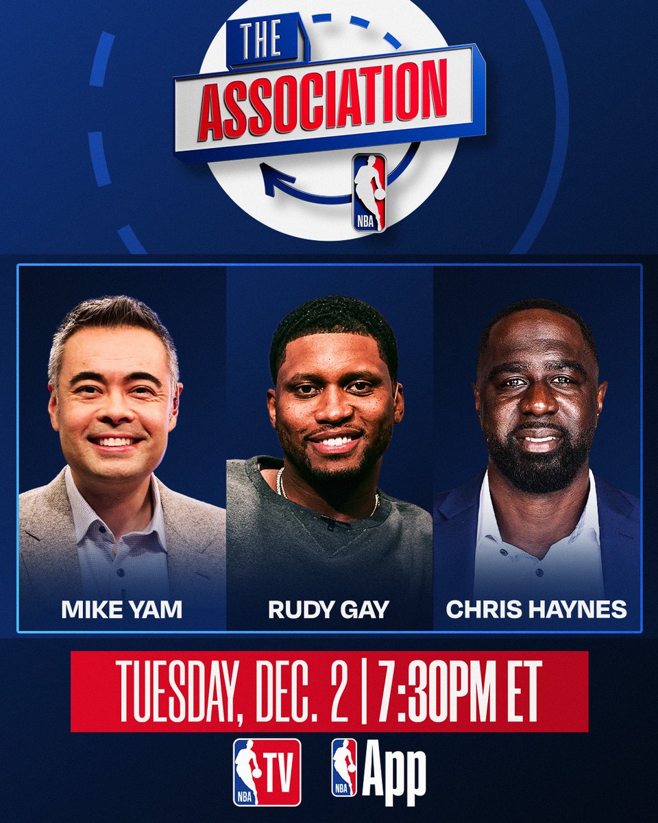 Two marquee matchups on NBC & Peacock tonight!🤩

Tune in to The Association at 7:30pm/et on NBA TV and the NBA App, as @Mike_Yam, @RudyGay, and @ChrisBHaynes break down tonight's six-game slate featuring Knicks/Celtics and Thunder/Warriors. 