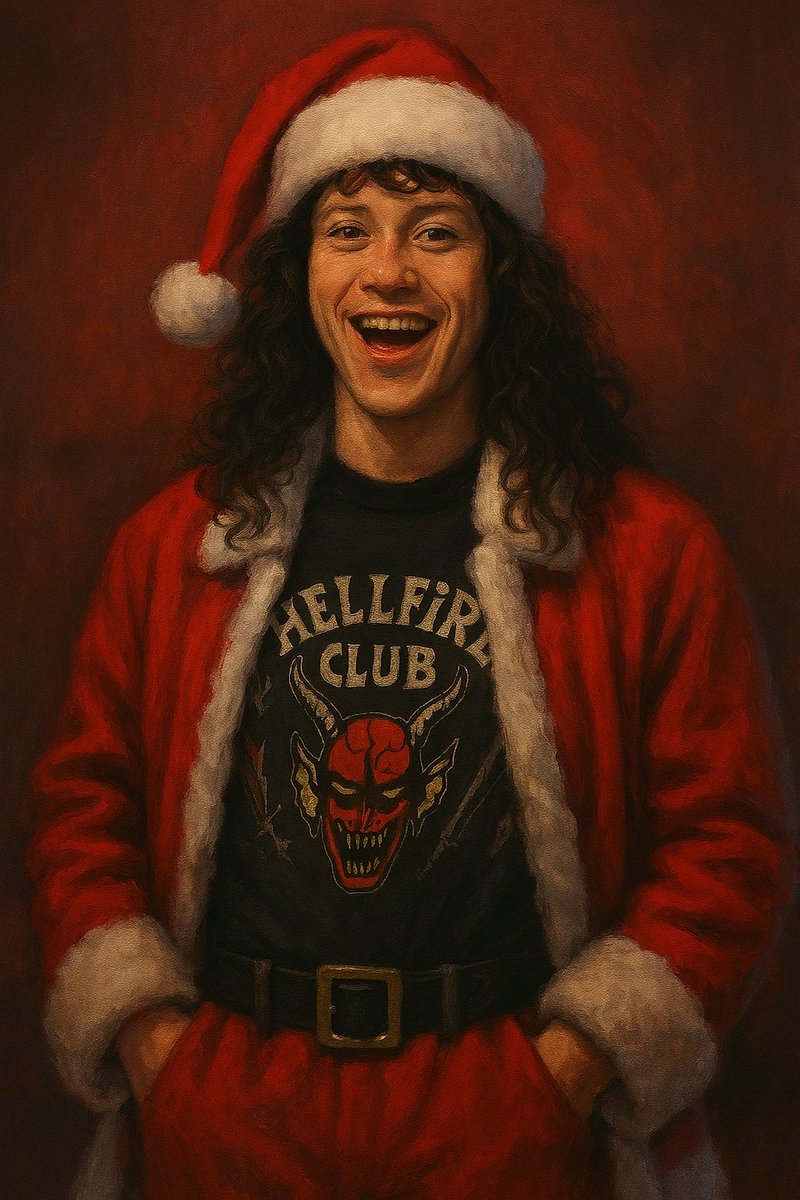 I asked co pilot to create a picture of eddie munson in a santa outfit its very cute