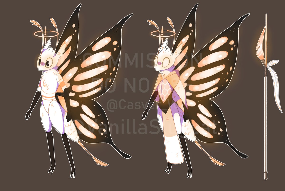 Very awesome butterfly made by <a href="/Casver_W/">Cas 🏵</a> who I defiantly didn't force to make this! You can check out the cool glowy in dark version on Cas's page :> ! Also they got no name yet so if you want to give me some ideas!