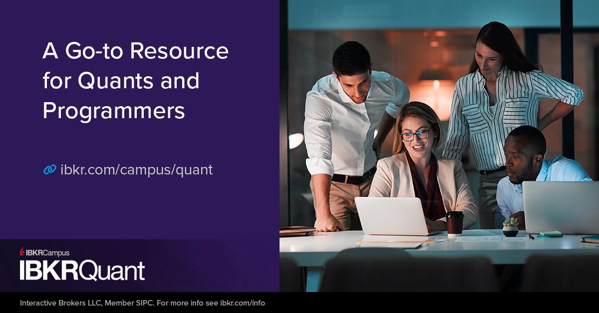 IBKR_QB's tweet image. Quant Pros use the IBKR Quant Blog to learn how R, Python, IBKR API, AI &amp;amp; other technologies transform financial markets:

ibkr.com/campus/quant

#PythonProgramming #AlgorithmicTrading