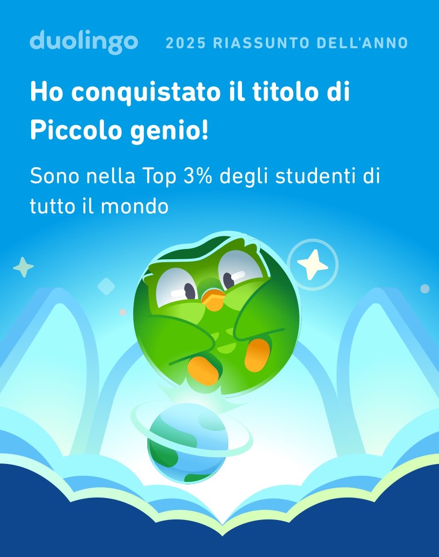 iPhoneAll's tweet image. Guarda quanto ho imparato su Duolingo nel 2025! E tu, come te la sei cavata? #Duolingo365