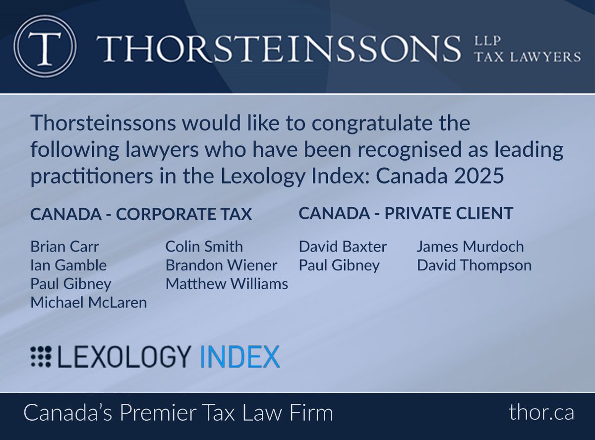 Congratulations to our lawyers who have been recognized as leading practitioners in the Lexology Index (formerly Who's Who Legal) Canada 2025.

lexology.com/index/report/c…