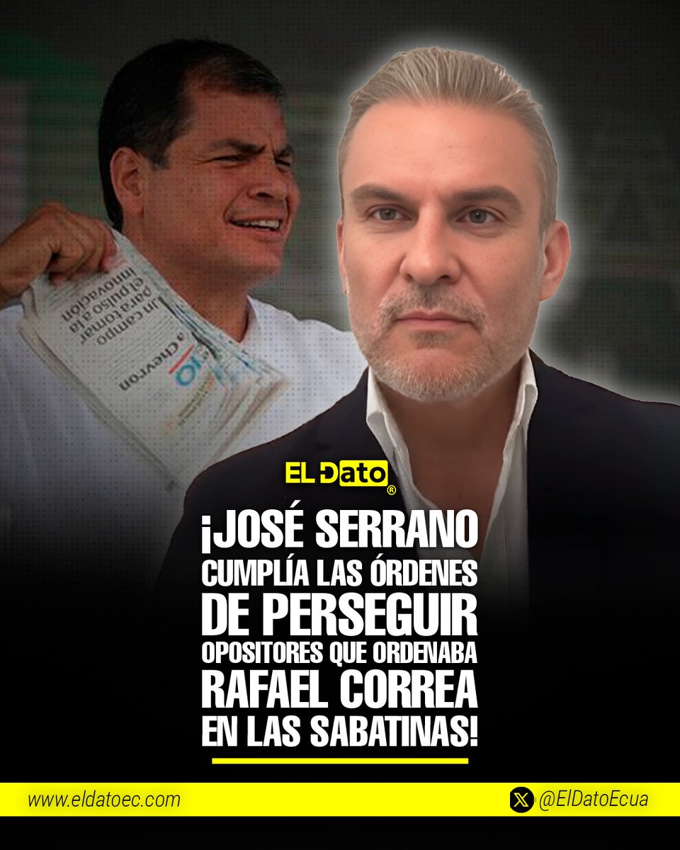 ElDatoEcua's tweet photo. #Urgente ¡José Serrano cumplía las órdenes de perseguir opositores que ordenaba Rafael Correa en las sabatinas!

En la era de Rafael Correa, las sabatinas no eran solo shows políticos, eran un tablero de mando. El expresidente señalaba, denunciaba, “exponía” a opositores, periodistas, activistas o ciudadanos que simplemente estorbaban. Y al lunes siguiente —qué coincidencia tan educativa— José Serrano ya tenía operativos, investigaciones, allanamientos o “procesos en marcha” contra los mencionados. No hacía falta un decreto, ni un memo oficial, bastaba la indirecta televisada del sábado para que el Ministerio del Interior afinara motores. La institucionalidad quedaba reducida a una coreografía perfectamente sincronizada donde Serrano cumplía el rol del ejecutor diligente, siempre presto a transformar un ataque verbal del presidente en una acción estatal.

Nadie puede afirmar que Correa firmaba órdenes escritas para perseguir opositores, pero sí hay un registro público que habla por sí solo. Cada nombre que aparecía en la sabatina terminaba con la Policía a la puerta, la Fiscalía revisando papeles o los jueces activando procesos que avanzaban con una velocidad envidiable. Y en el centro de esa dinámica estaba Serrano, convertido en pieza clave de un sistema donde el poder político moldeaba el accionar institucional casi en tiempo real. Hoy, con el paso del tiempo, esas sabatinas parecen monólogos inocentes, pero el país recuerda muy bien que cada sábado podía significar el inicio de la pesadilla de alguien. Y que Serrano, lejos de moderar el impulso presidencial, lo ejecutaba con entusiasmo.

@ElDatoEcua 👈

#ElDato #Política #Ecuador #Gobierno #Correísmo #RafaelCorrea #JoséSerrano