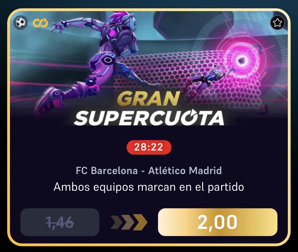 GenisTipster's tweet photo. GRAN SUPERCUOTA WINAMAX 🤪

Tenéis que probarla si o sí, os suben una cuota @1.50 a @2. Mucho valor y aparte si entráis desde mi enlace tenis hasta 200€ gratis. Os dejo enlace por aquí debajo tenéis que aprovechar esto si o si ‼️

🔗  https://t.co/NBKV5lNaTq 👈🏻 https://t.co/QAFbzV0QwF