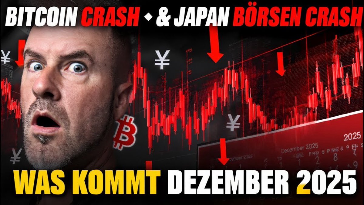 Bitcoin Crash 💥 &amp; Japan  Börsen Crash &amp; was kommt Dezember 2025 

📊 Themen im Video:

✅ Wichtige Allgemeine NEWS über Bitcoin / Japan Börsen Crash - Warum es du verstehen muss! 😱 

✅Wie sich die Entwicklungen von #Btcupdate &amp; #USMarket wie die Emotionale Stimmungen auswirken