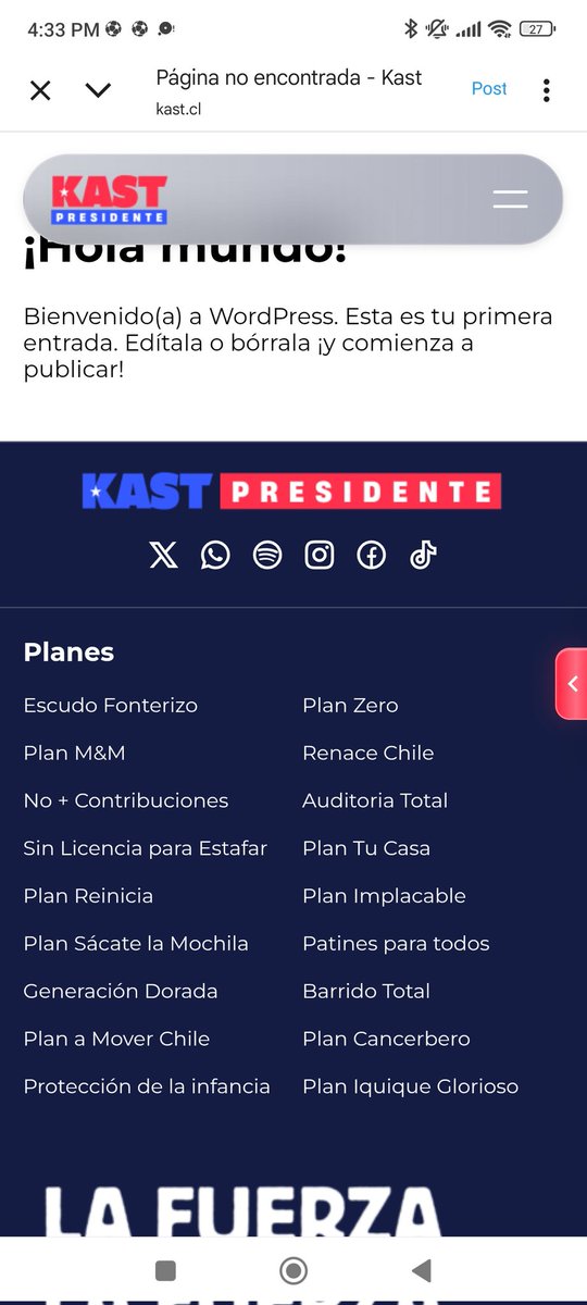 fmeza's tweet image. AHORA (16:33 horas del martes 2 de diciembre de 2025): KAST BAJÓ DE SU PÁGINA SU PROGRAMA DE EMPLEO.

Al verse interpelado por su idea de eliminar la indemnización por años de servicio y que el trabajador se la pague.

kast.cl/wp-content/upl…

#KastRecuperaLosPatines