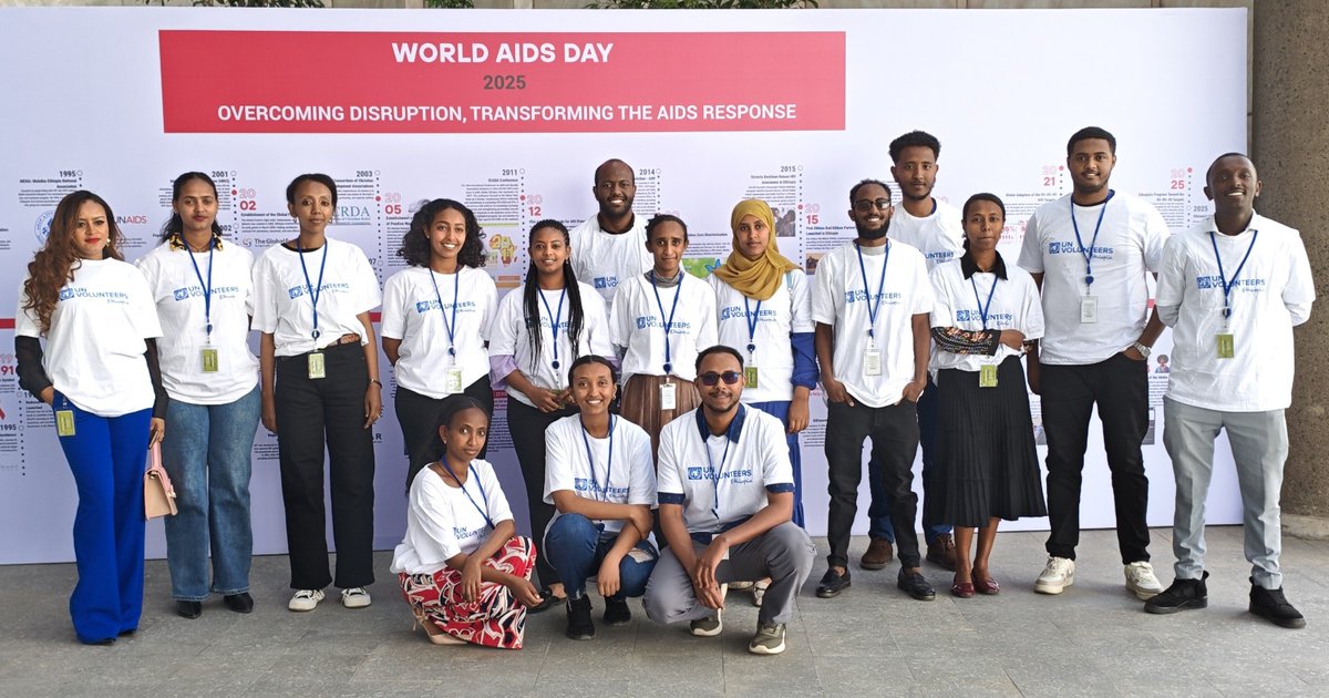 <a href="/unwomenmalawi/">UN Women Malawi</a> <a href="/UNVolunteers/">UN Volunteers</a> <a href="/UNFPAUganda/">UNFPA in Uganda</a> <a href="/UNFPA_ESARO/">UNFPA East and Southern Africa</a> <a href="/UNFPAEthiopia/">UNFPA Ethiopia</a> <a href="/UNFPATanzania/">UNFPA Tanzania</a> <a href="/UNFPAKen/">UNFPA in Kenya</a> <a href="/UNFPASouthSudan/">UNFPA South Sudan</a> <a href="/UNFPASA/">UNFPA South Africa</a> <a href="/UNFPA/">UNFPA</a> <a href="/dienekeita/">Diene Keita</a> 📍Ethiopia | UN Community Volunteers serving with <a href="/UNAIDSET/">UNAIDS ETHIOPIA</a> (in frame) supported activities to mark the 2025 #WorldAIDSDay in the country as part of the #16Days campaign. 

Volunteers fill important gaps in health promotion in Ethiopia, like many parts of Africa.