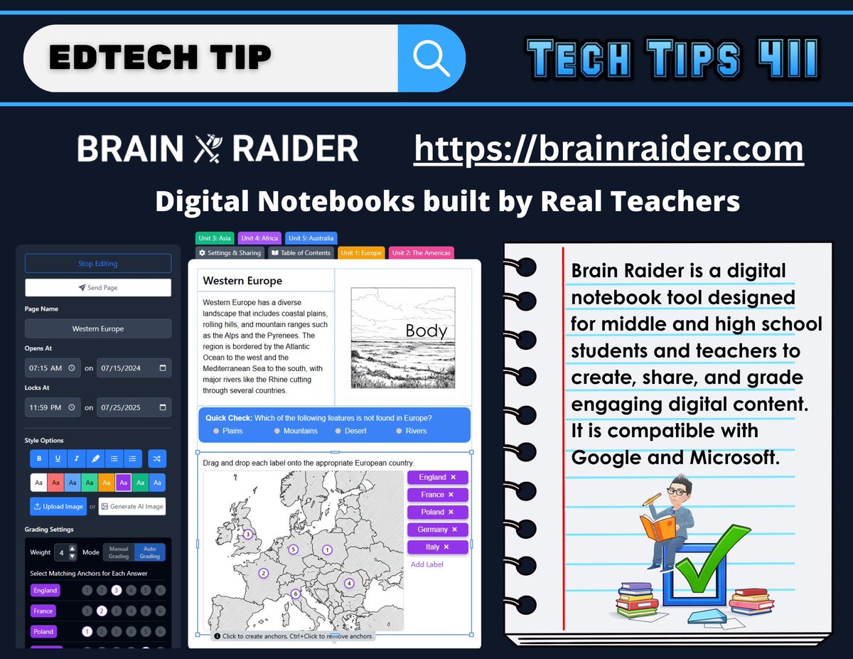 apsitjen's tweet image. Check out this week&apos;s #TechTips411 with #edtech tips, tools, and resources:
techtips411.com/tips/tech-tips…
📓 Brainraider digital notebook
⏯️ @CanvaEdu Video 2.0
🆓 ChatGPT for US K-12 teachers
👾 @CSforALL Hour of AI