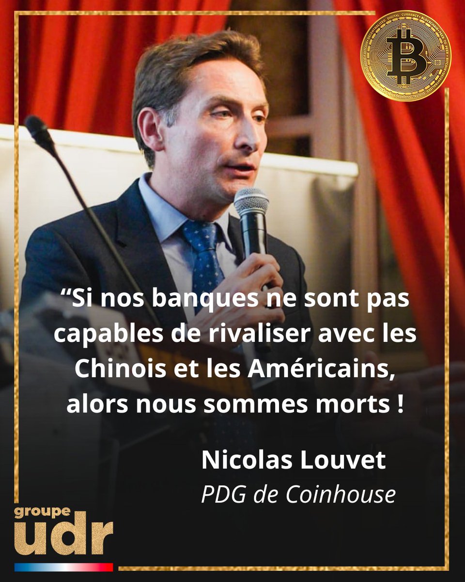 groupeudr's tweet image. Nicolas Louvet, PDG de @Coinhousefr, clôture l&apos;acte V de notre colloque. 

▶️ Il rappelle que si les banques françaises ne se saisissent pas des enjeux, ce sont les banques américaines qui occuperont la place !