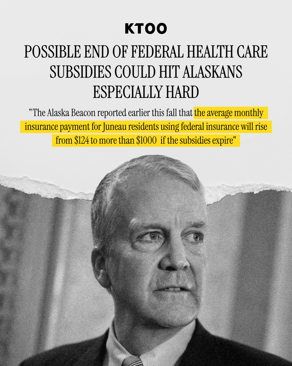 dscc's tweet image. Because of Dan Sullivan and Senate Republicans, Alaskans’ health insurance costs are skyrocketing and tens of thousands of Alaskans are at risk of losing health care coverage.
