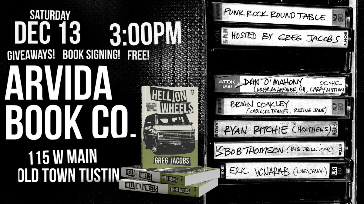 RyanLRitchie's tweet image. Orange County friends! I am reading December 3 at Arvida Book Co. Please come say hello and hear about how I got roofied in Japan.