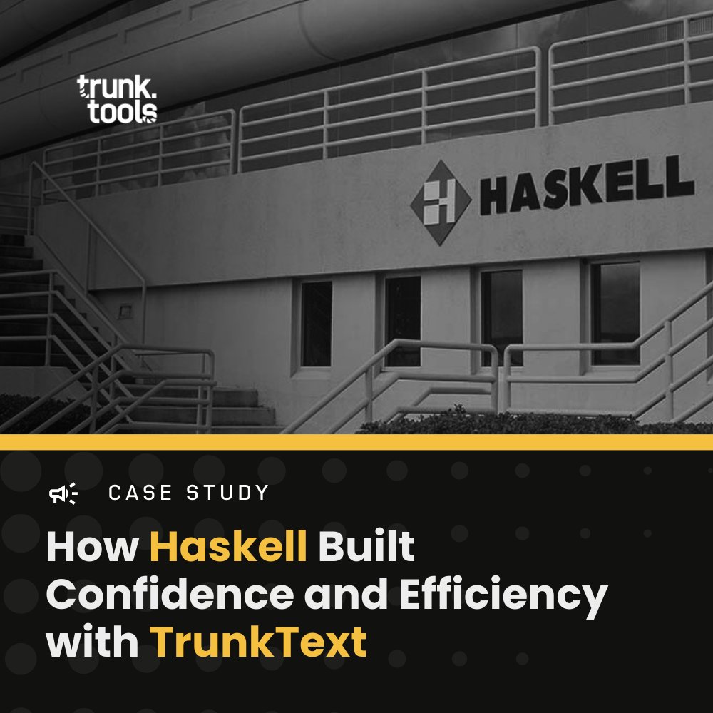 When project teams are buried in specs, drawings, &amp; RFIs, even simple questions slow progress. Haskell tackled this by equipping teams with TrunkText—giving instant, accurate answers right from their phones.

Read case study: hubs.la/Q03Wwb_t0

#TrunkTools #LetBuildersBuild