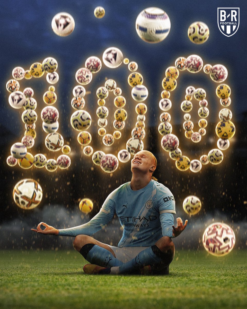 brfootball's tweet image. 1️⃣0️⃣0️⃣ Premier League goals for Erling Haaland 

And it only took him 111 games 🤖

Alan Shearer previously held the record, reaching the milestone in 124 games.