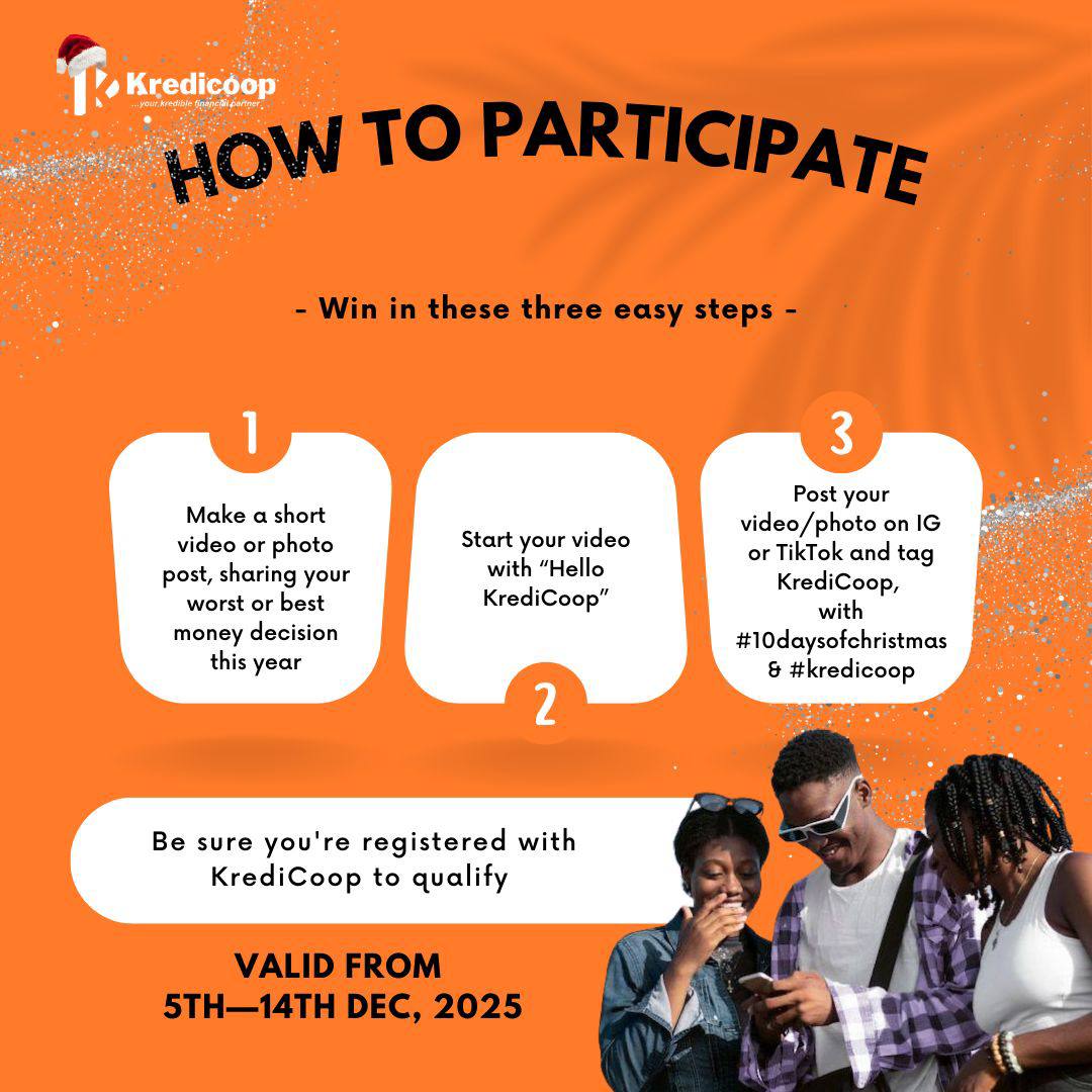 kredicoop's tweet photo. ✨Share a your worst money decision this year
✨ Tag @kredicoop
✨ Use the #10daysofchristmas & #kredicoop
Make sure you are registered with KrediCoop to qualify.
You’re not yet registered?
Use the link in bio to signup and get started!
#10daysofchristmas #kredicoop #giveaway https://t.co/1tt3SVguS0