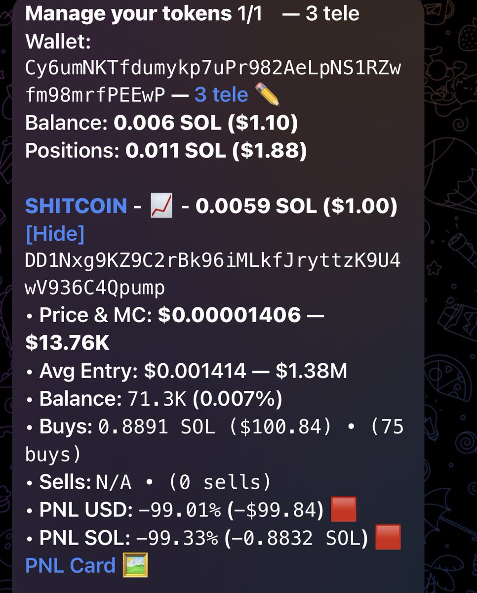 TRUEMETA_US's tweet photo. Held this wallet (227day) A little ago I closed one of my first $shitcoin wallets. Had bought my first #shitcoins on @telegram on a #trojanBot I was in degen mode lol! But I’m just showing you this to show my #conviction Im still part of the shitcoin #community and my main wallets are even older! Tap in @finalbitcoincto we here !
#TrueMeta $TMETA ON @Pumpfun can’t wait for @MEMECON_OMG