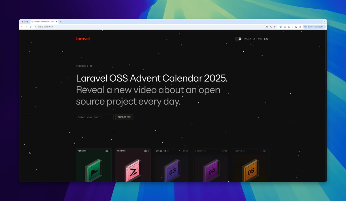 Bilgi Paylaşım Serisi - Gün 45 - 46 - 47

Her gün Açık Kaynak Laravel İçeriği

Laravel ekibi güzel bir içerik üretme ve paylaşma etkinliği gerçekleştiriyor. Her gün kendi ekosistemlerindeki bir açık kaynak projeyle alakalı detaylı video paylaşıyorlar.

Tamamı 25 gün sürecek bu