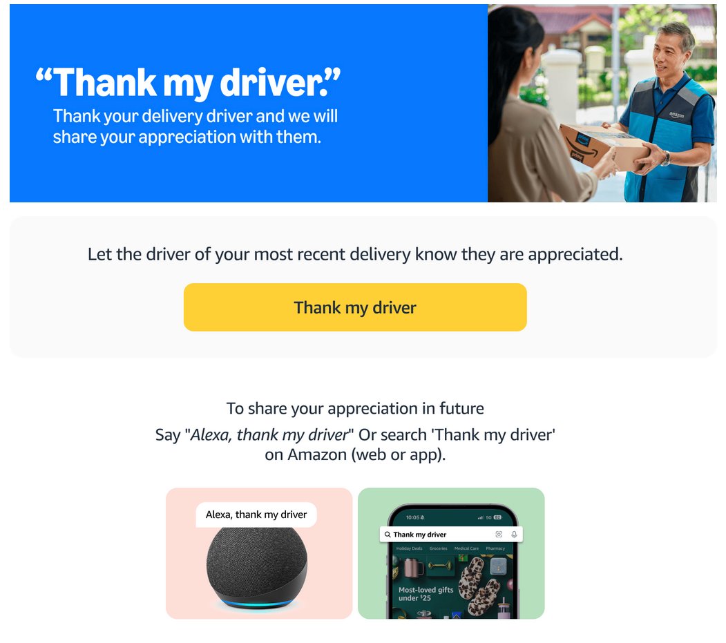 Nintendeal's tweet image. Give your Amazon delivery driver a $5 tip at no cost to you!

Click this link or search "thank my driver" in the Amazon app: amzn.to/41eHdr5 #ad and press the "Thank my driver" button