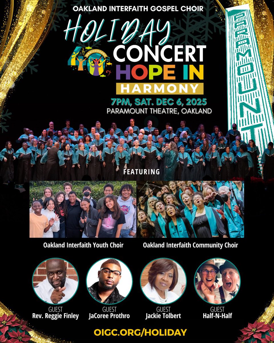 Only 4 days left until voices rise and the Paramount comes alive 🙌🏾

From soulful harmonies to full choir power, every note will celebrate our 40th year of music and unity.

Make sure you’re in the room. Tickets at oigc.org/holiday 🎤