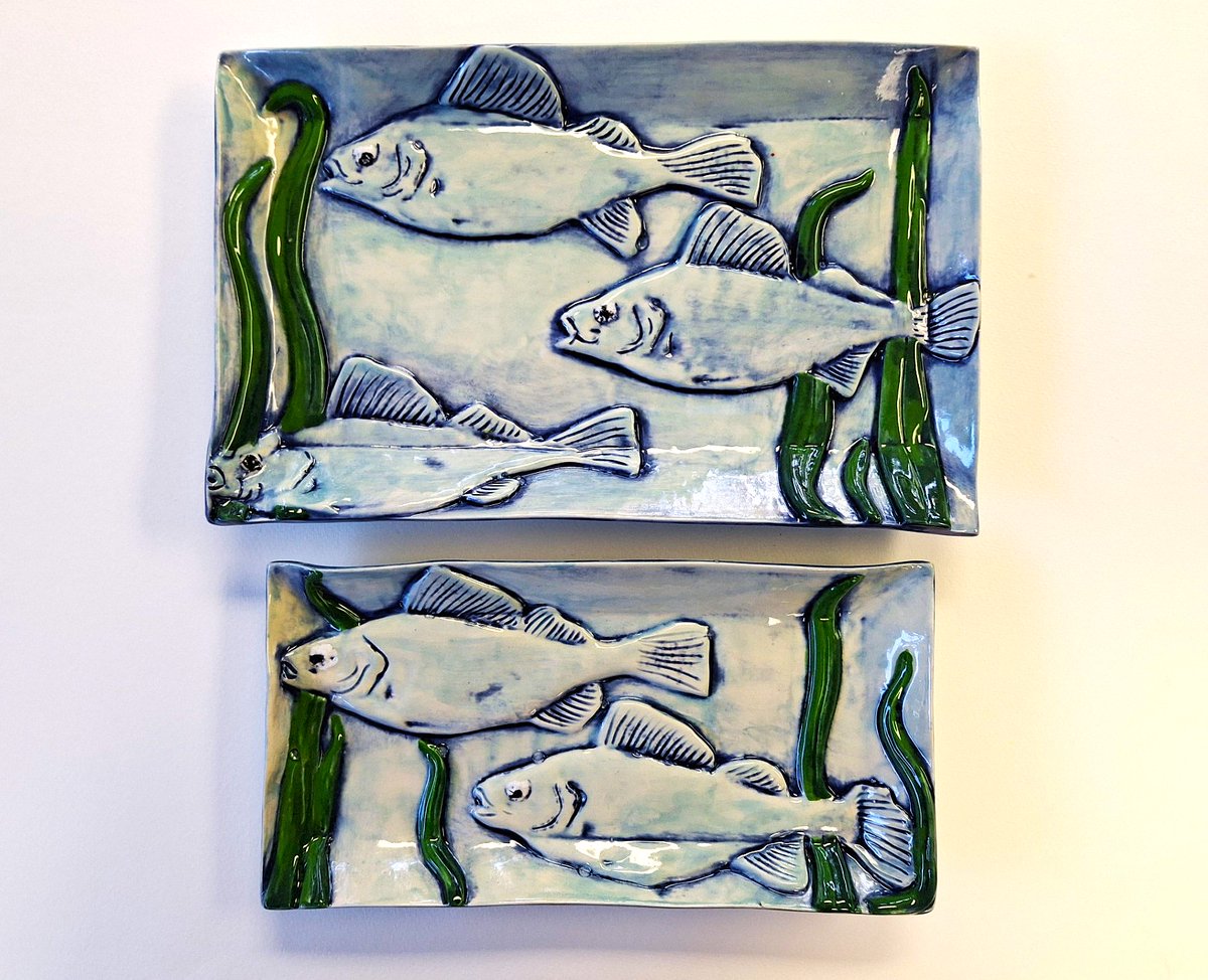 Linda Shier, although retired still comes to the studio weekly, producing her beautiful and popular work. Linda's fish themed works were a huge hit at the recent Inclusion Art Show. Linda is the heart of our studio, and when we see her smiling face, the whole day is brighter.
