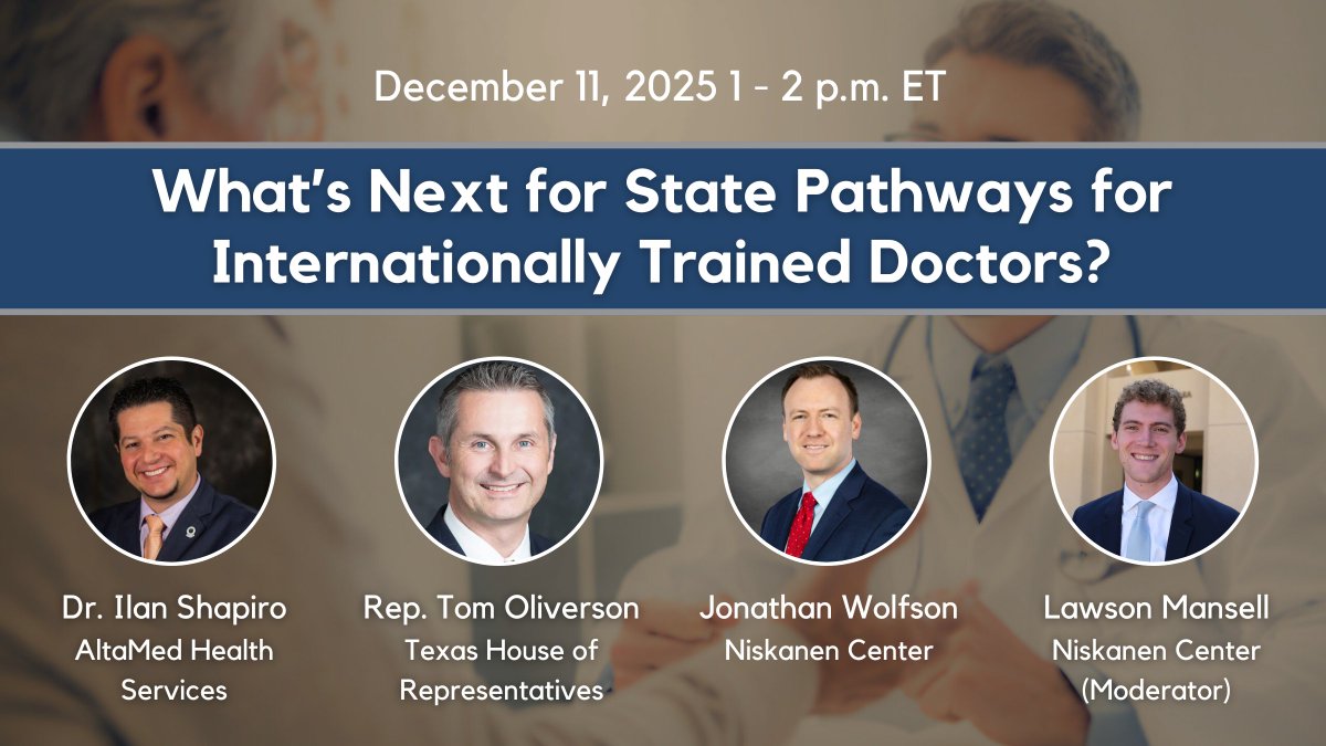 lawsonhmansell's tweet image. NEXT WEEK: Excited to talk with Jonathan Wolfson, Rep. @TomOliverson, and @dr_shaps about all things International physician licensing.

In the last 5 years, over a third of states have passed new pathways to practice. Now they must implement them, and we have ideas.

RSVP below.
