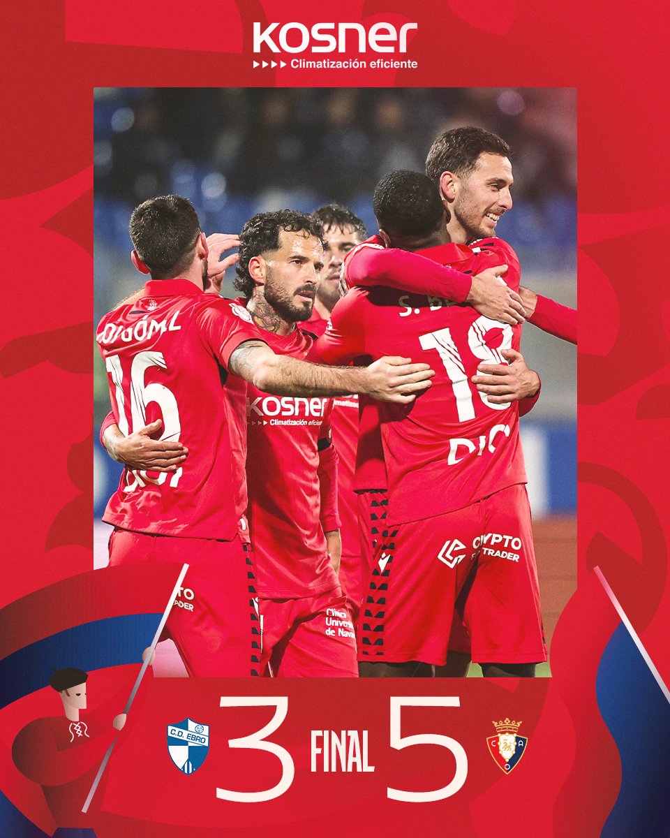 🏁 FINAL 

#EbroOsasuna #MarcadorKosner
